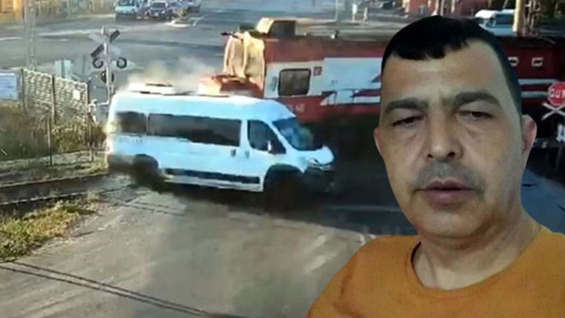 Trenin çarptığı servis sürücüsünden pişkin savunma