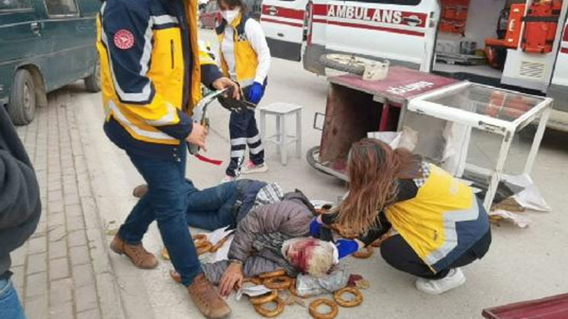 Bursa fırtına kabusu... Uçan simit arabasının altında kaldı