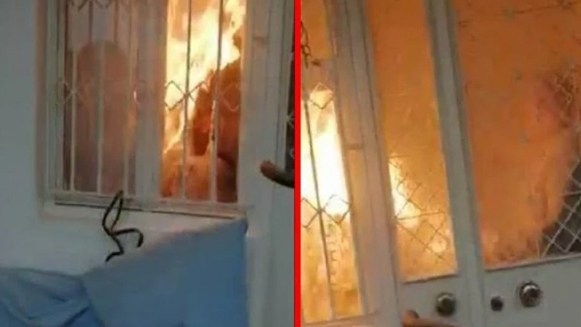 Kendini ve annesini evde diri diri yakmaya çalıştı