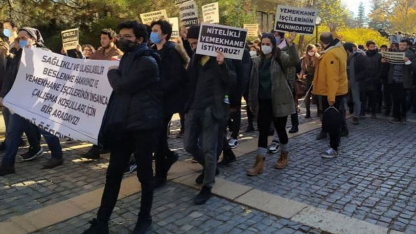 ODTÜ’de öğrenciler rektörlüğe yürüdü