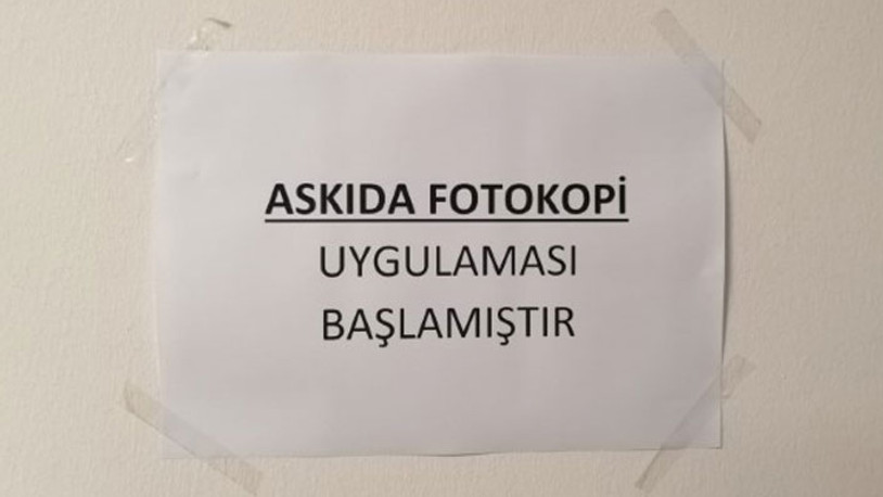 Öğrenciler için 'askıda fotokopi' uygulaması başlatıldı