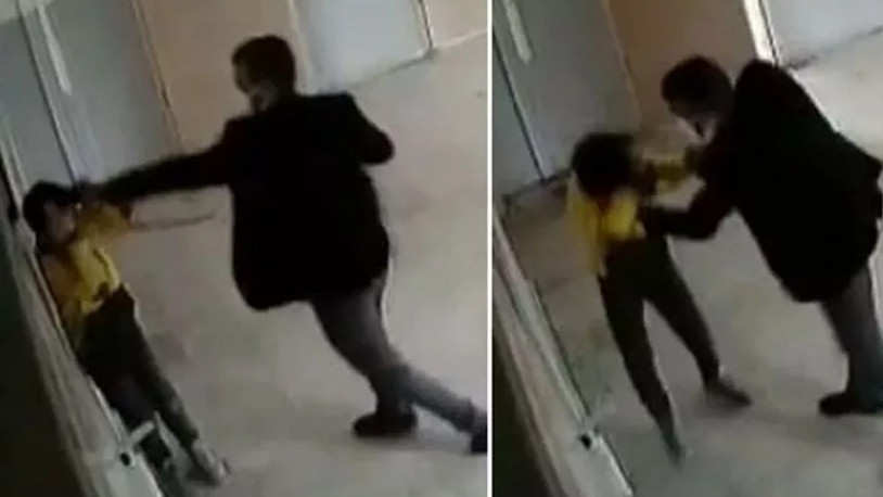 Koridorda öğrencisini tekme tokat döven öğretmen görevden alındı