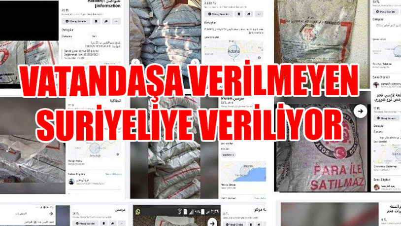 Suriyeliler bedava verilen kömürleri internetten satıyor