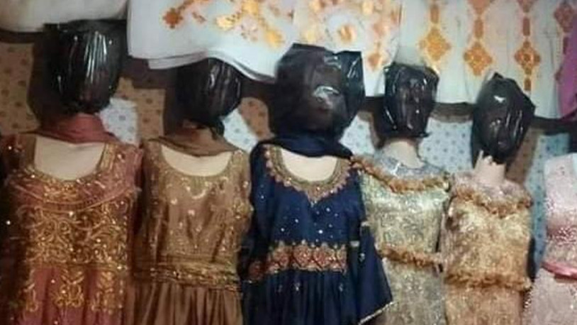 Taliban vitrin mankenlerinin başlarını kestirecek