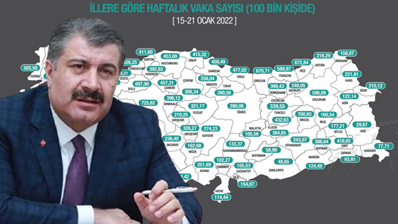 İllere göre vaka sayıları belli oldu