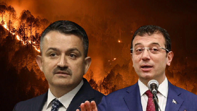 Orman yangınlarını söndüremeyen Pakdemirli İmamoğlu'nu eleştirdi