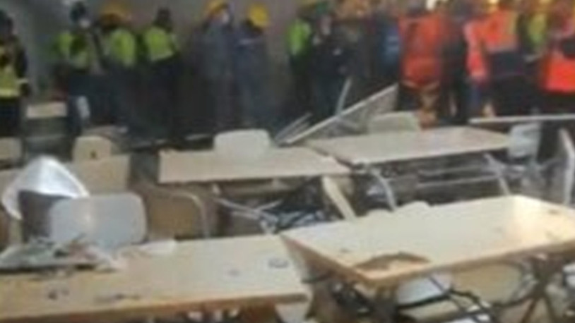 Finans Merkezi şantiyesi işçilerinden yemek protestosu