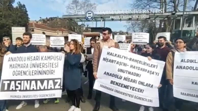 Marmara Üniversitesi öğrencilerinden eylem: Hisara dokunma, kampüse sahip çık