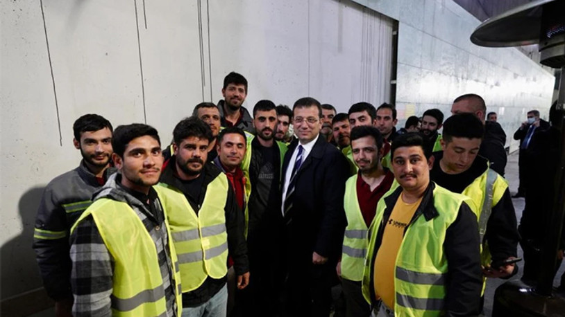 İmamoğlu orucunu metro işçileriyle birlikte açtı