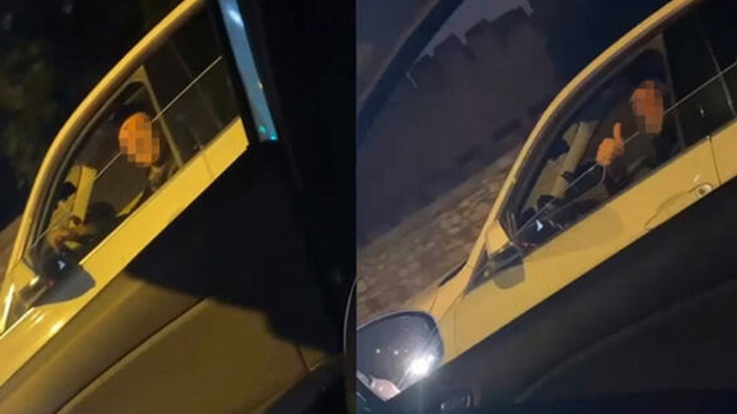 Kadın sürücüye seyir halindeyken taciz