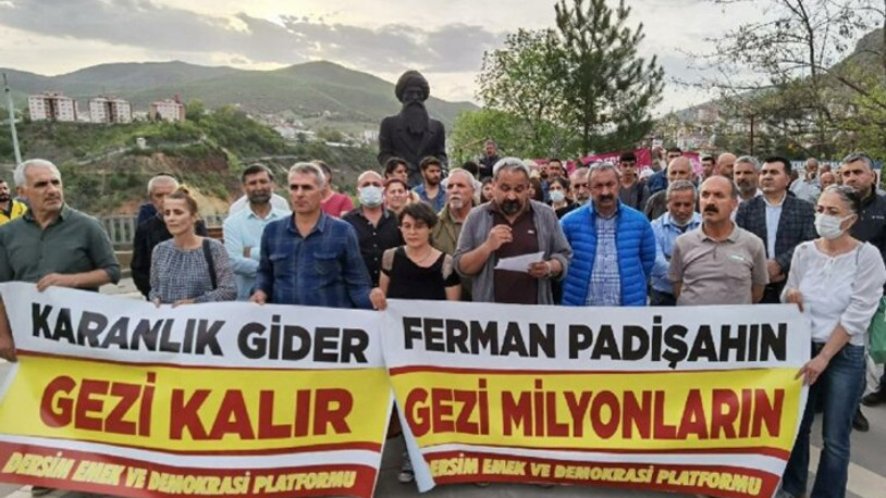 Tunceli'de Gezi Davası tepkisi: Bu hukuksuzluğu reddediyoruz