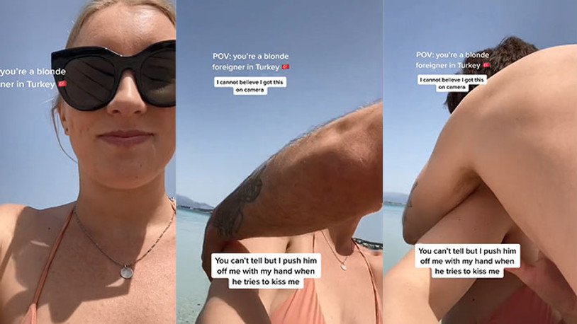 Türkiye'ye tatile gelen turiste iğrenç taciz TikTok videosuna yansıdı