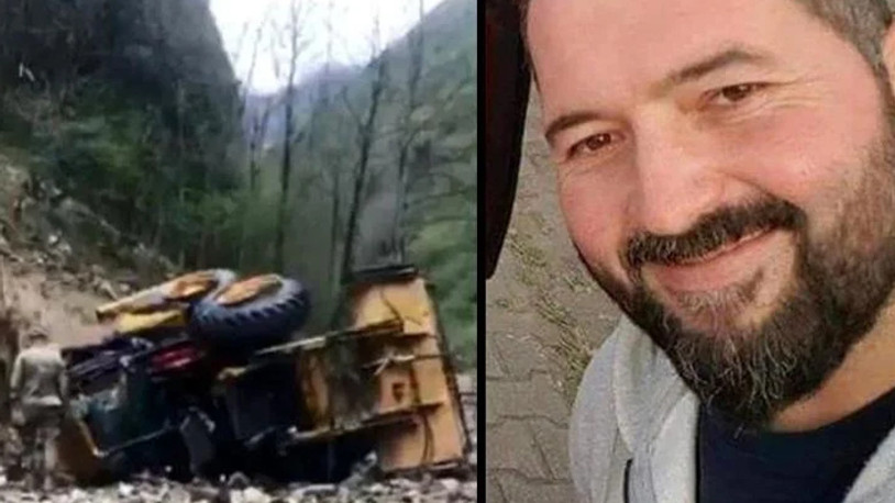 Yol yapım çalışmasında iş makinesinin operatörü hayatını kaybetti