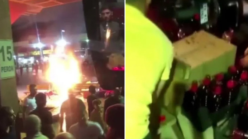 Yanan motosikleti 150 litre şalgam suyu dökerek söndürdüler