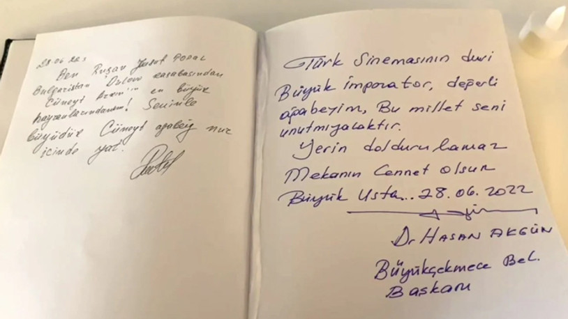 Cüneyt Arkın için hastaneye anı defteri konuldu