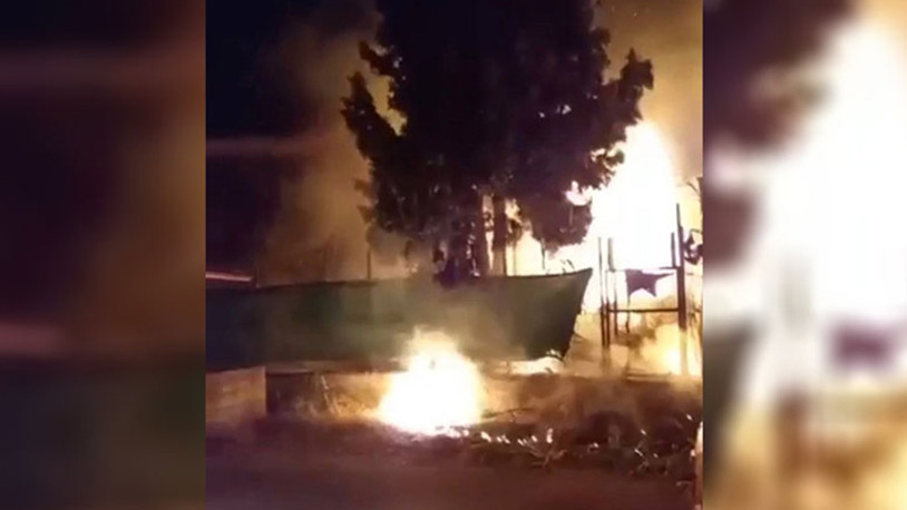 Trafo bomba gibi patladı, alevler tehlike saçtı