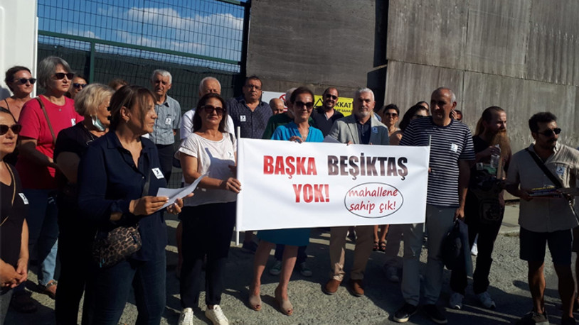 Beşiktaşlılardan Etiler Polis Meslek Yüksekokulu arazisindeki inşaata karşı eylem