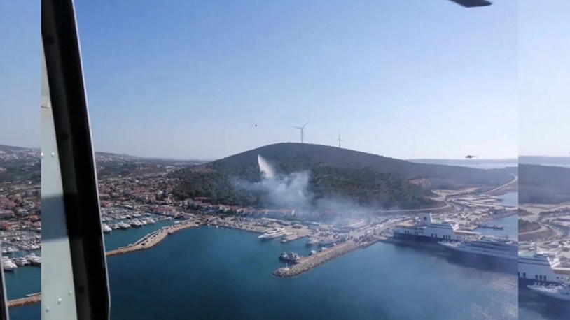 İzmir Çeşme'deki orman yangını kontrol altına alındı