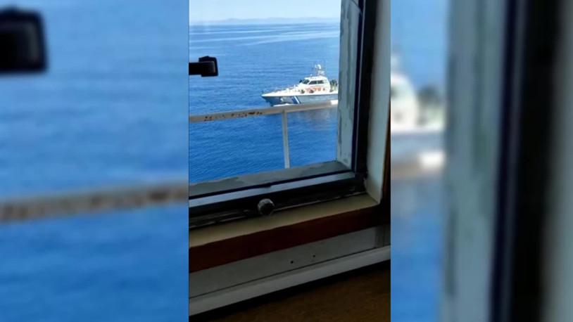 Yunanistan'dan Ege Denizi'nde seyir halinde olan gemiye taciz ateşi