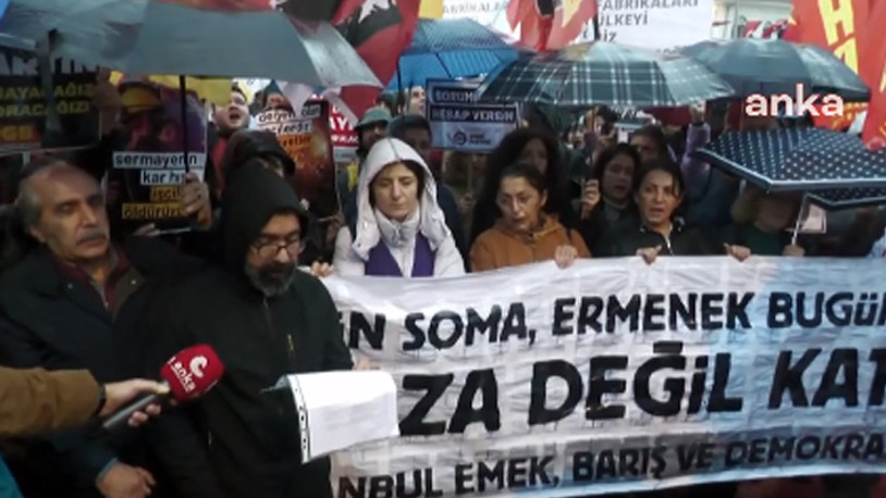 İstanbul'da maden faciası protestosu: AKP- MHP iktidarı bu katliama bilerek göz yummuştur