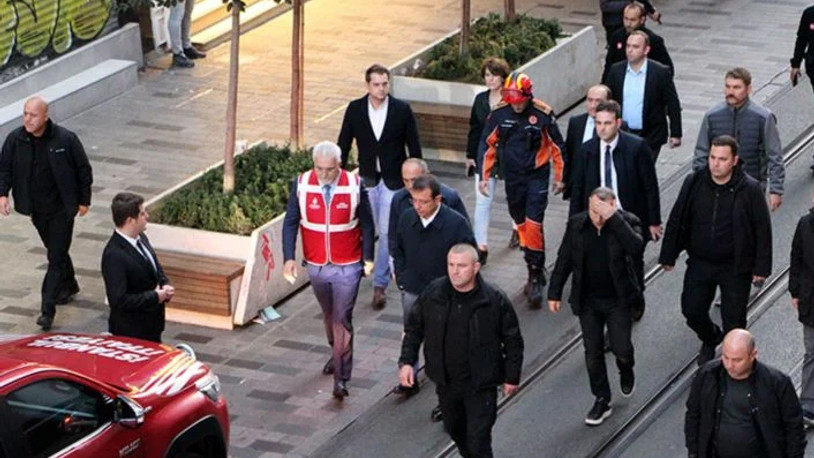 İmamoğlu patlamanın meydana geldiği İstiklal Caddesi'nde incelemede bulundu