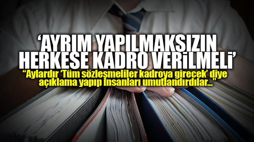CHP'den AKP iktidarına sözleşmeli personel düzenlemesine ilişkin flaş çağrı
