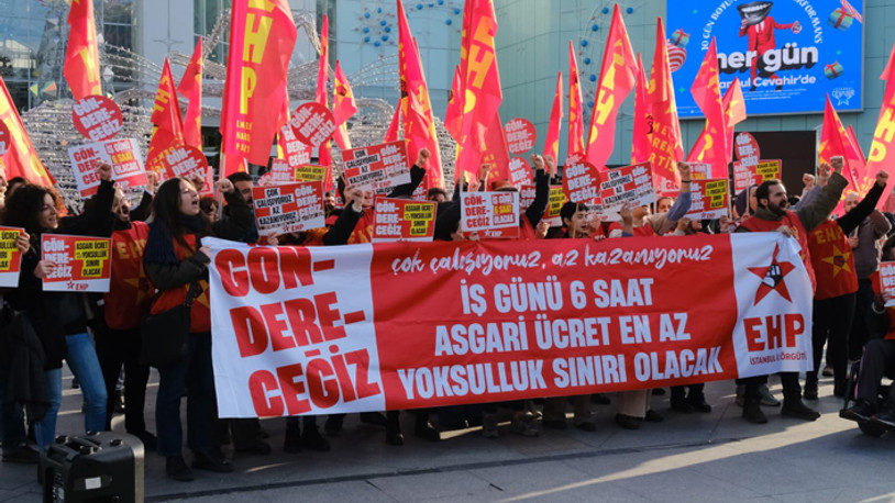 Emekçi Hareket Partisi'nden asgari ücret eylemi