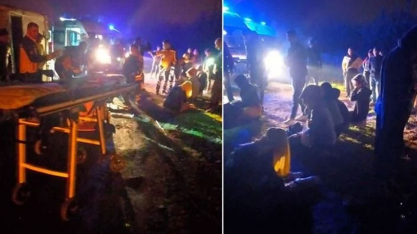 Hatay'da tarım işçilerini taşıyan minibüs yoldan çıktı: 14 yaralı