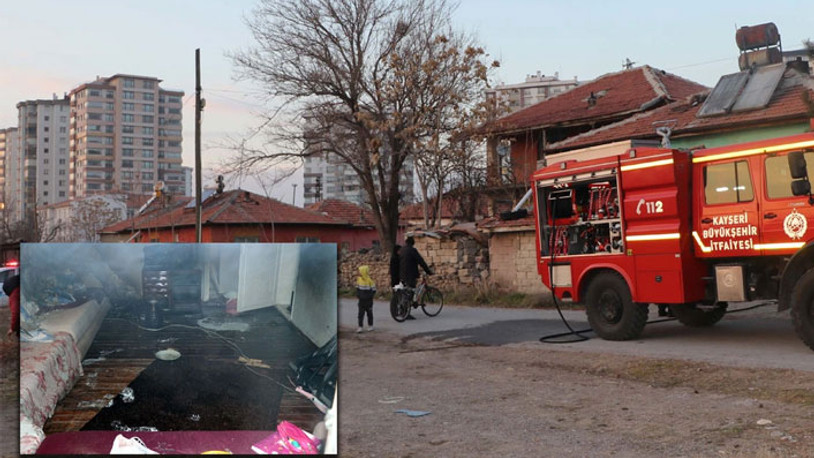 Kayseri'de eşiyle tartışan adam, evi ateşe verdi