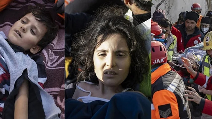 Anne ve çocukları 228’inci saatte sağ çıkarıldı