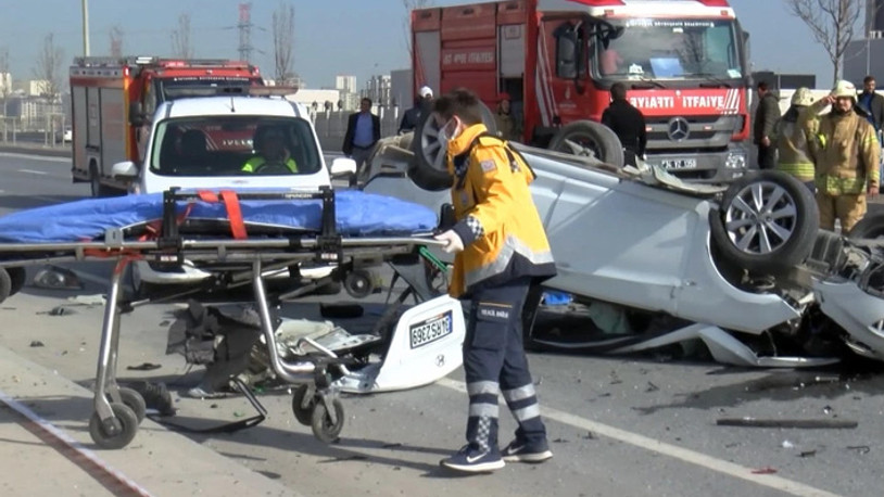 İstanbul Başakşehir'de kaza: 1 ölü 2 yaralı
