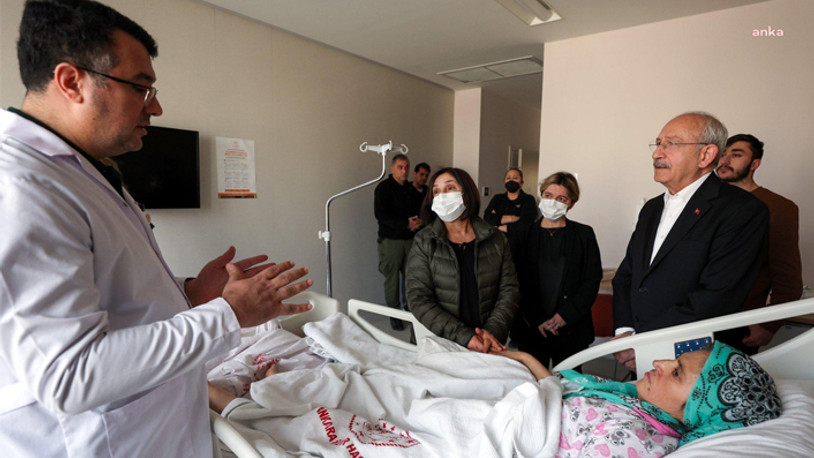 Kılıçdaroğlu, yaralı depremzedeleri hastanede ziyaret etti