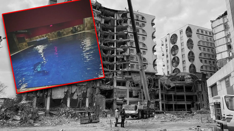 Galeria Sitesi'nde yeni görüntüler ortaya çıktı: Havuzun bulunduğu kısımda kolon olmadığı görüldü