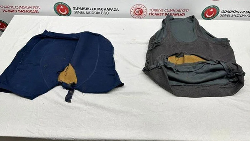 Sabiha Gökçen Havalimanı'nda kıyafetlere emdirilmiş yaklaşık 5 kilogram altın ele geçirildi