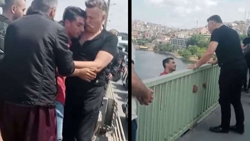 Nuri Alço, Haliç Köprüsü'nde intihar girişiminde bulunan genci engelledi