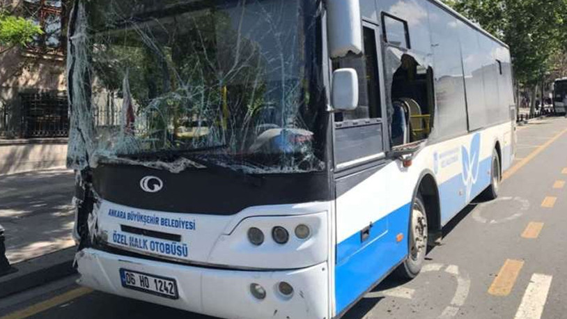 Ankara'da iki otobüs çarpıştı: 6 kişi yaralandı