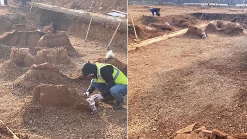 Antalya'daki AVM inşaatında antik kalıntılar bulundu
