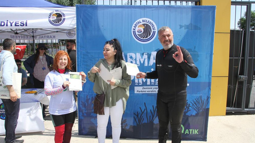 Kartal Belediyesi’nden çevreci etkinlik: Dalgıçlar deniz temizliği yaptı