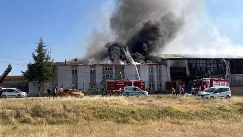 Kırıkkale'de fabrikada yangın