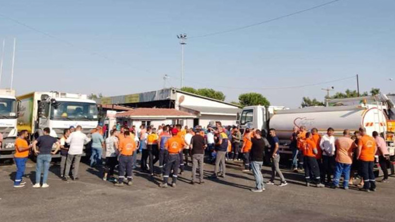 MHP’li belediyede işçiler greve çıktı