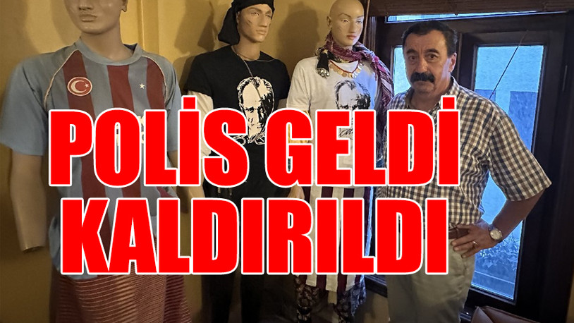 AKP'li belediye 30 Ağustos’ta Atatürk tişörtlü cansız mankenlere engel oldu