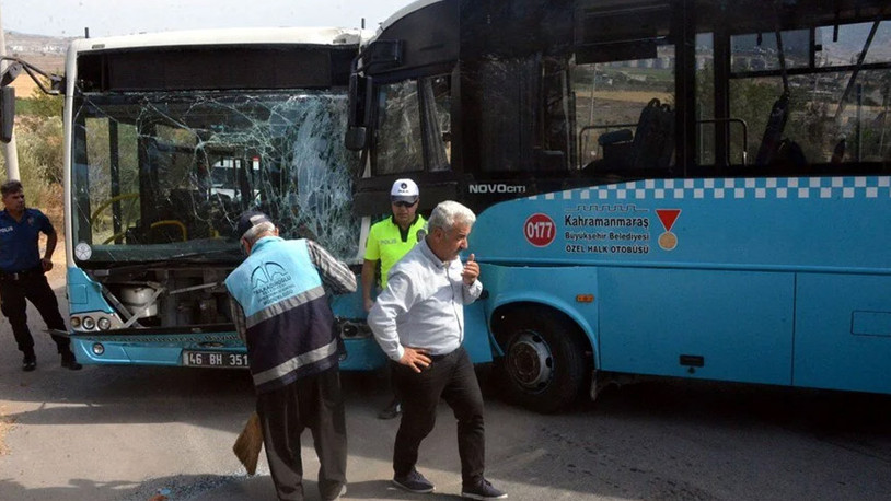 Kahramanmaraş’ta halk otobüsleri çarpıştı: 9 yaralı