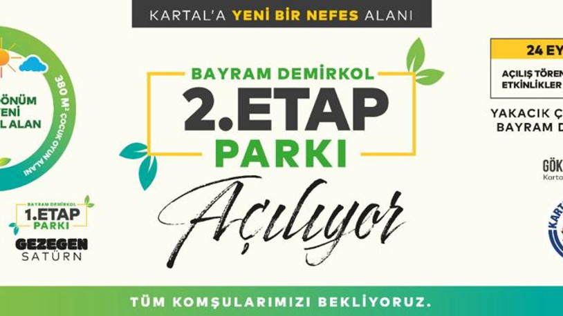 Kartal'ın en büyük projesi 'Bayram Demirkol Parkı' tamamlandı