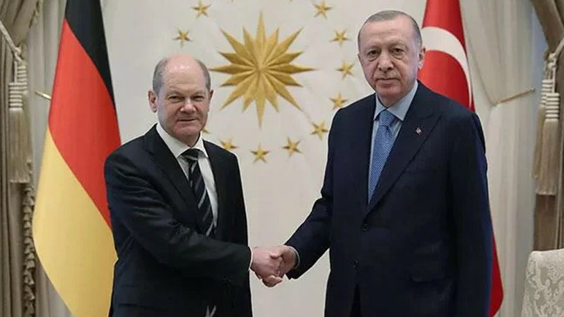 Erdoğan ile Almanya Başbakanı Scholz, İsrail-Hamas krizini görüştü