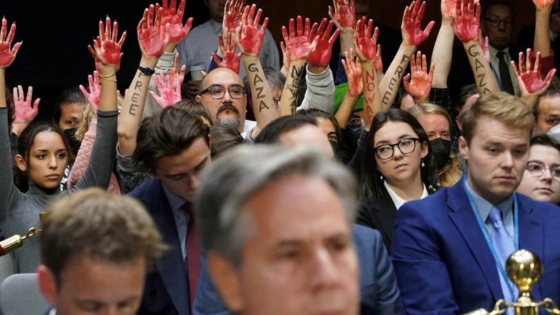 ABD Dışişleri Bakanı'na Senato'da Gazze protestosu