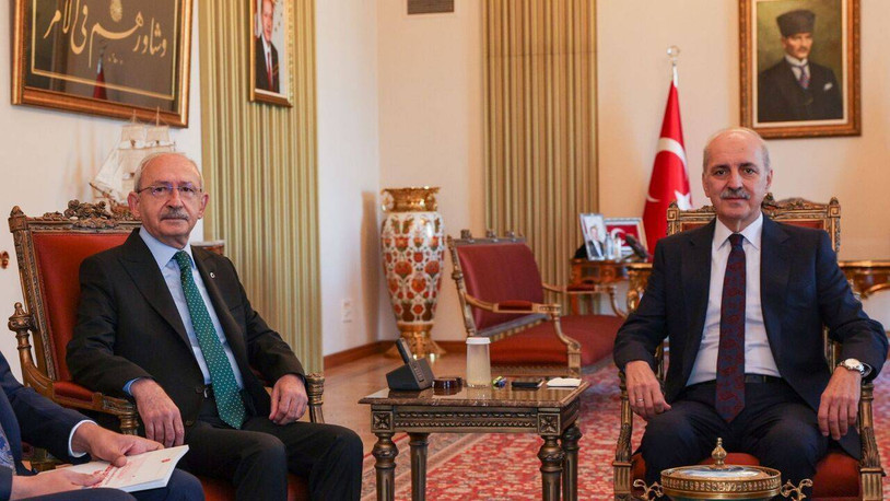 Kılıçdaroğlu'ndan Kurtulmuş'a ziyaret: Güçlendirilmiş parlamenter sistem çalışmasını takdim ettik