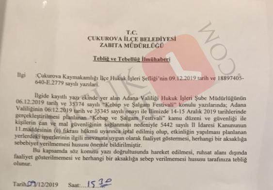 Adana'da Valilik 'Kebap ve Şalgam Festivali'ni yasakladı! - Resim : 1