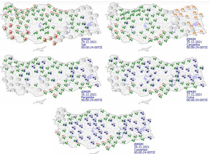 Sıcaklıklar bugünden itibaren düşüyor! Meteoroloji'den kar uyarısı - Resim : 1