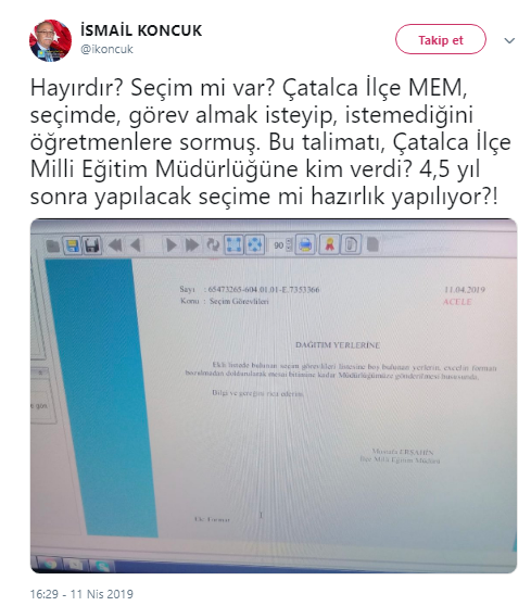 Çatalca'da skandal iddia!... 'Acele' kodu ile seçim görevlisi aranıyor... - Resim : 1