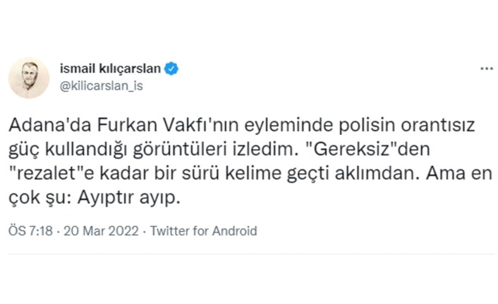 Polisin sert müdahalesine iktidara yakın isimler de tepki gösterdi - Resim : 2